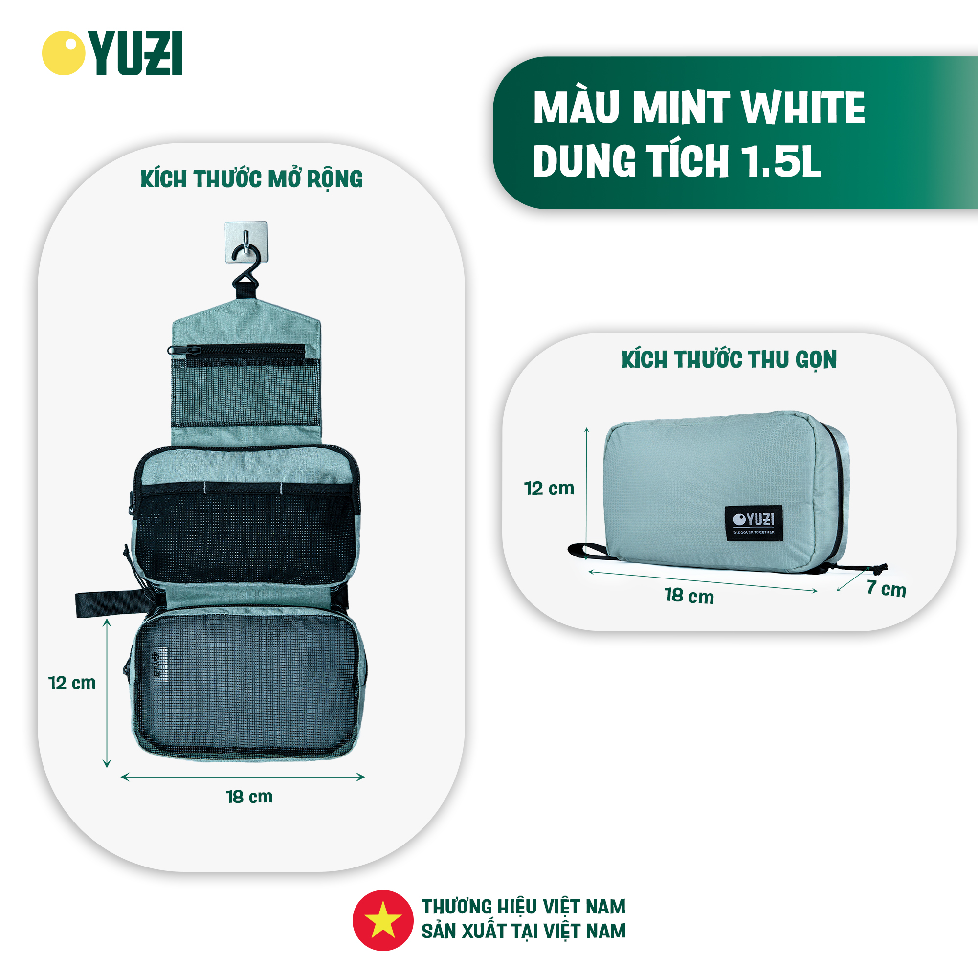 Túi đựng đồ vệ sinh leo núi, du lịch Yuzi Toiletry 