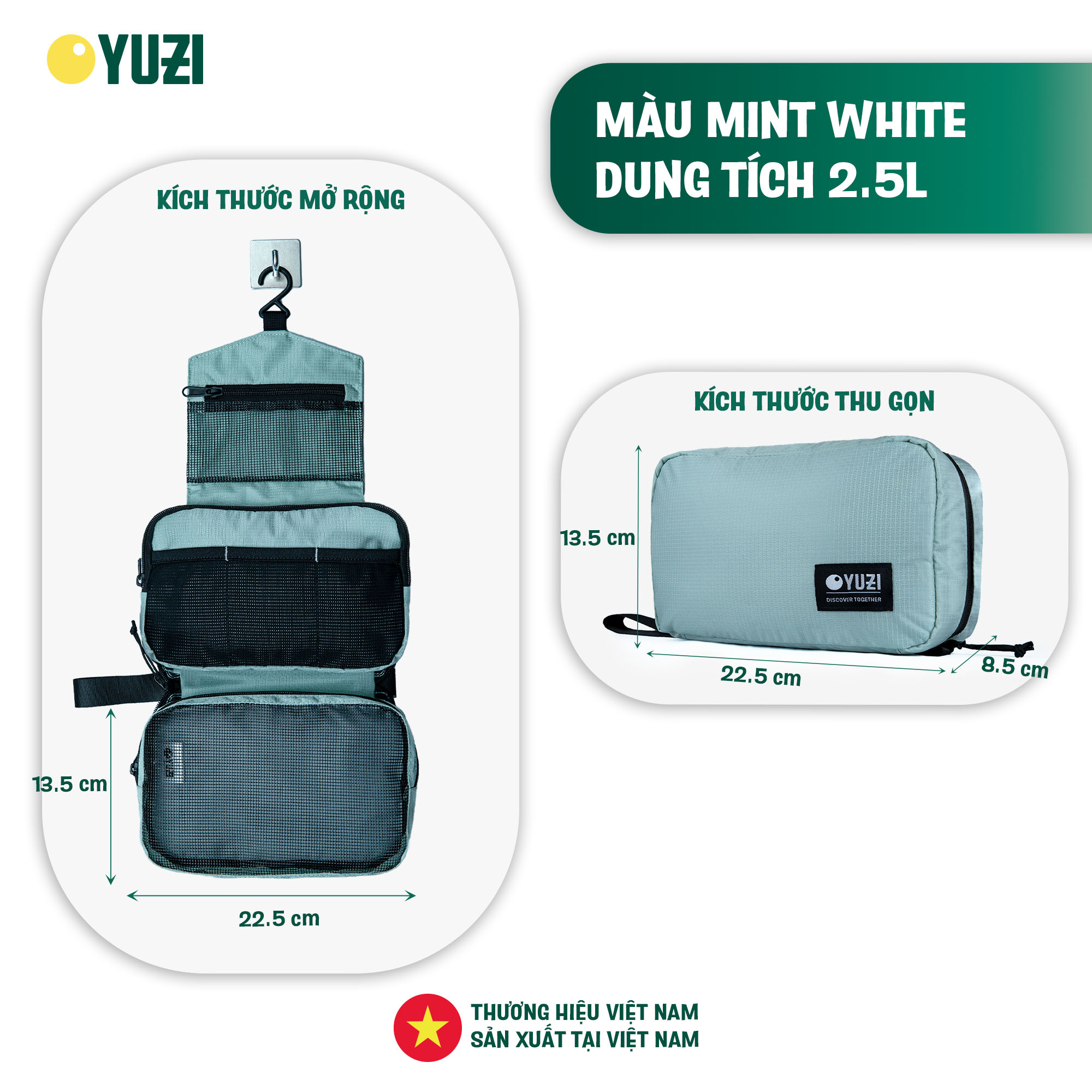 Túi đựng đồ vệ sinh leo núi, du lịch Yuzi Toiletry 