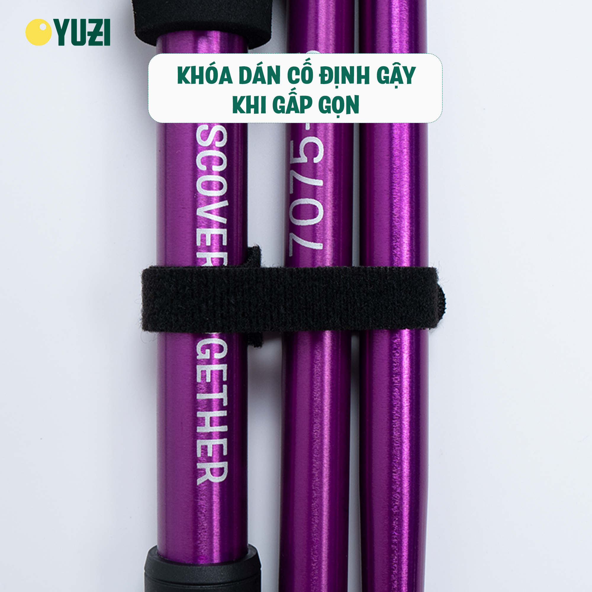 Gậy leo núi trekking gấp gọn Yuzi Trek Pro chất liệu hợp kim 7075-T6